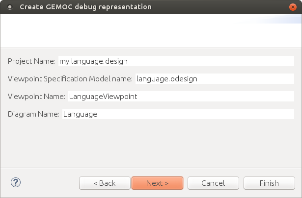 Debug representation wizard