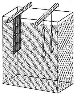 FIG. 209.—Plating spoons by electricity.