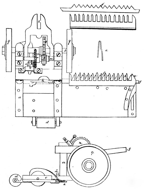 Diagram Showing Arrangement of Guards and Knives