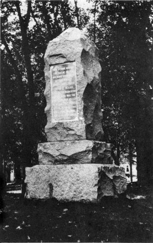 The Marr Monument commemorating the first Confederate
officer killed in the Civil War, June 1861. Photo from the National
Archives.