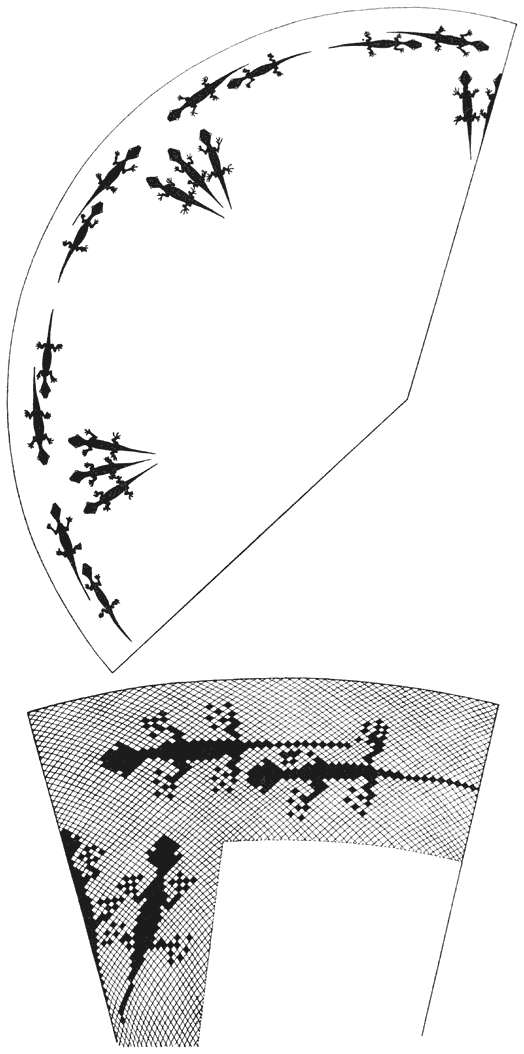 Plate LXII. Gecko design.